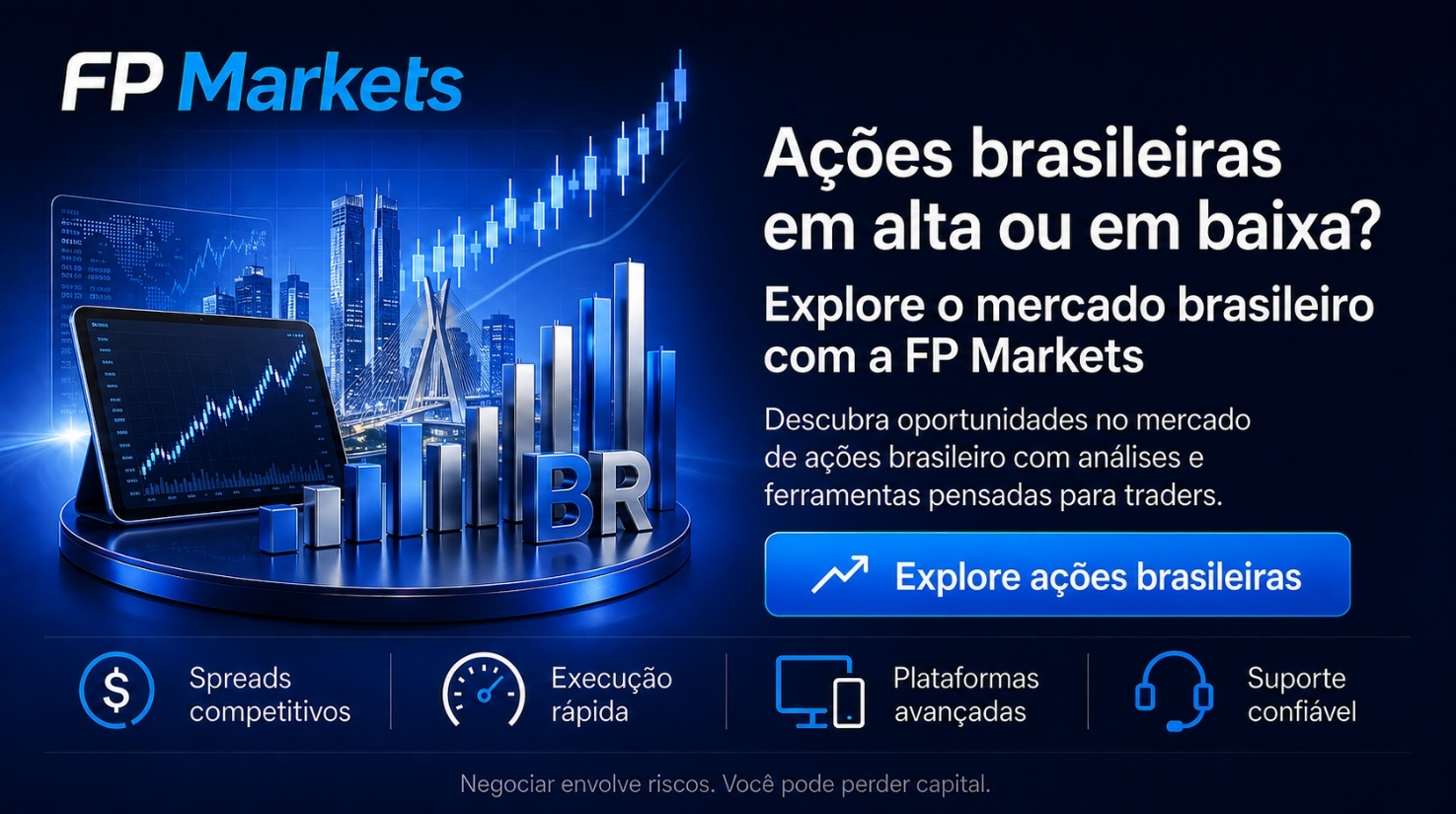 Invista em ações com a FP Markets 13/08/2026